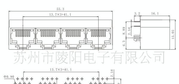 rj45连接器sc207-5222 6p