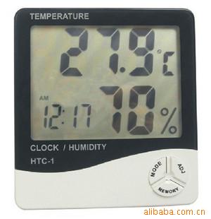 HTC-1 大屏幕显示台式数字闹钟 室内电子温湿度