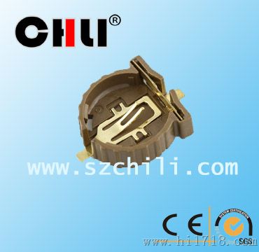 电池座BS-1220-2贴片式 端子镀金 纽扣电池CR1220 厂家直供