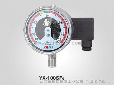 供应西安压力表，六氟化硫压力表，YX-100SF6六氟化硫气体密度表