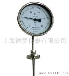上海德罗仪表有限公司法兰式不锈钢双金属温度计