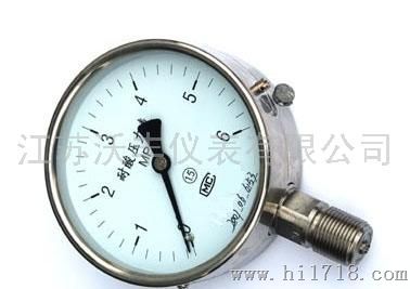 沃丰WFYTS-100、150YTS-100、150耐酸压力表