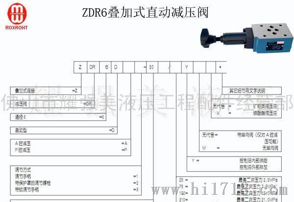 ZDR6DA1叠加式直动减压阀