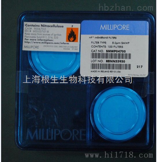 Millipore混合纤维素过滤膜5微米孔径滤膜SMWP04700