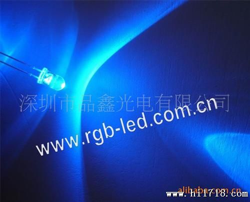 5MM蓝灯 亮白发蓝 蓝色LED 深圳生产厂家 欢迎索取报价