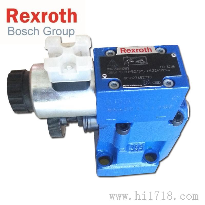 Rexroth力士乐DBW10B1-52/315-6EG24N9K4先导式电磁溢流阀
