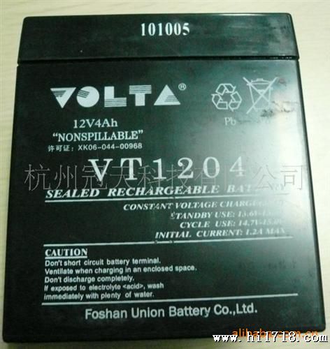 原装韩国VOLTA 免维护铅酸电池 6V 4.5AH 蓄电池