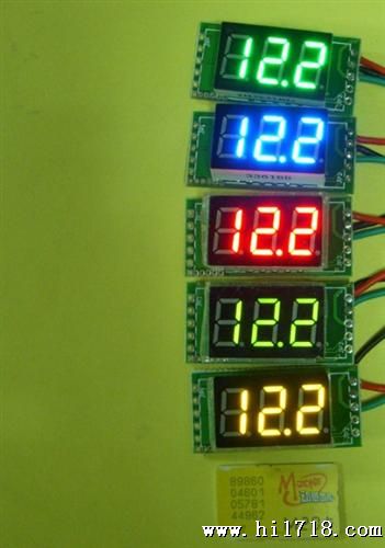 LED显电压电流频率表头 小准确 数显 红蓝绿黄0-100V