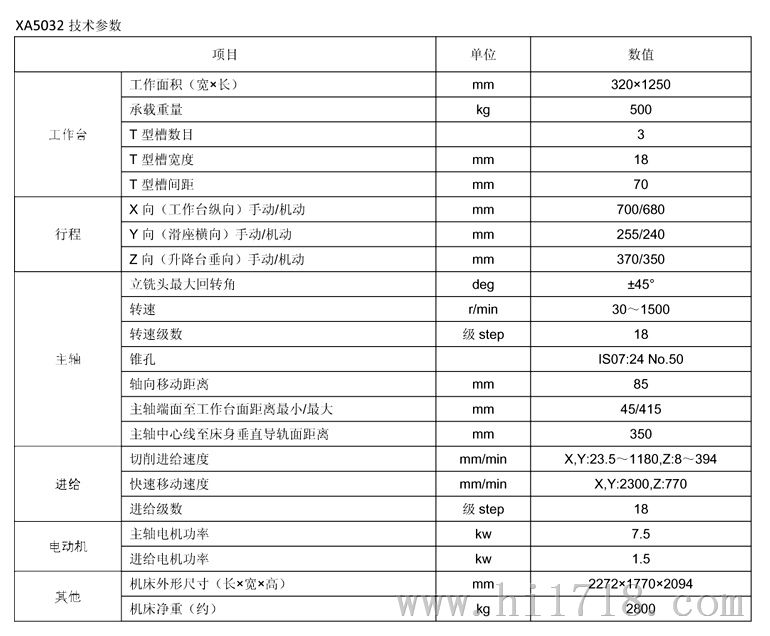 北一铣床xa5032丨b1-400k立式升降台铣床