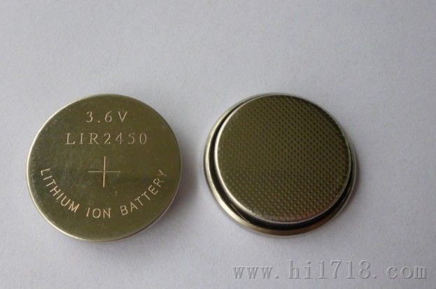3.6V锂离子纽扣电池 LIR2450锂扣式电池