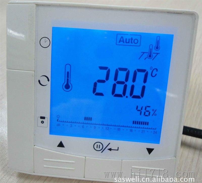LCD液晶屏温度湿度同时显示地暖温控器
