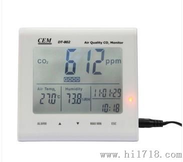 CEM DT-802室内台式空气CO2监测仪 二氧化碳浓度检测仪温湿度测量