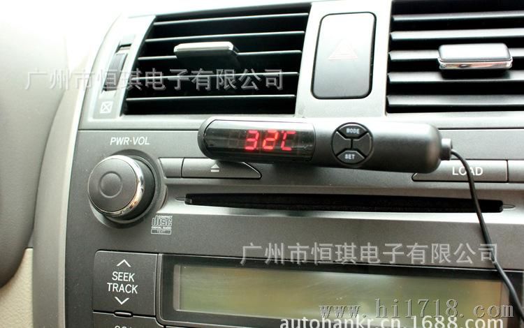 厂家直供 Auto-HKA340 车载三合一时钟温度表湿度计 LED显示