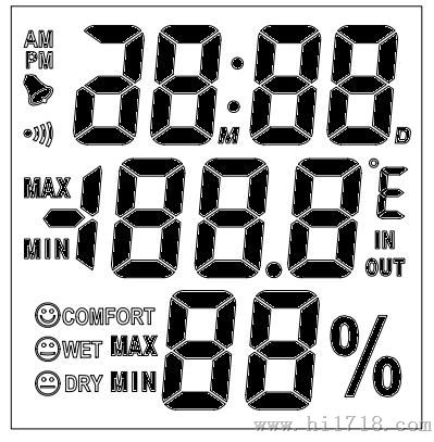 时钟双温度湿度切换显示IC