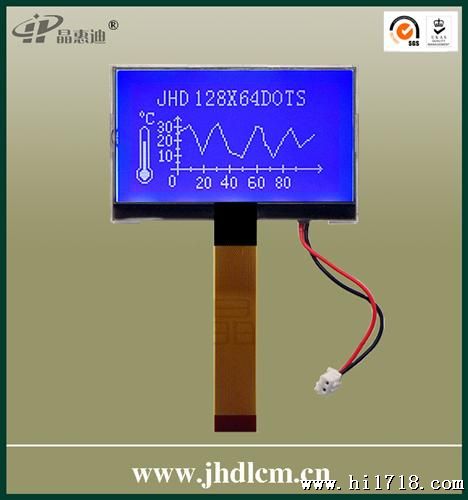 供应液晶模组/128X64/图形点阵/3.5英寸/LCD/JHD12864-G39BSW-B