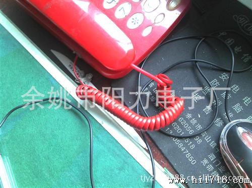 厂家定制4芯PVC电话机连接弹簧线