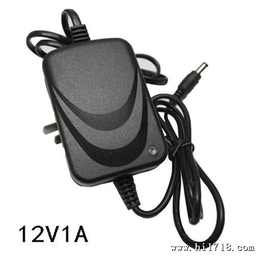 双线带灯12V1A安监控电摄像机于厂家批发器材电源适配器