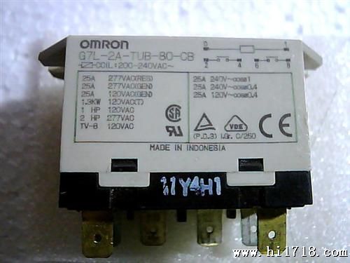 OMRON 继电器 G7L-2A-TUB-CB 12VDC