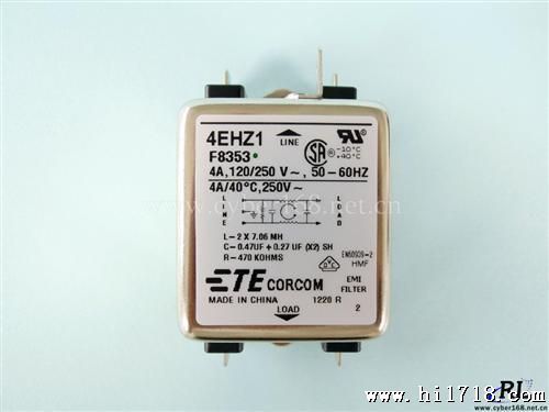 供应 4EHZ1/HZ 系列 Corcom 滤波器 4A应用 2μA低漏电流