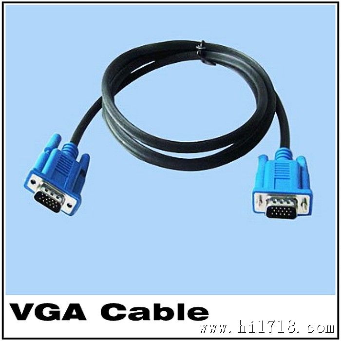 VGA线1.5米3+6黑头 显示器视频线 视频信号线