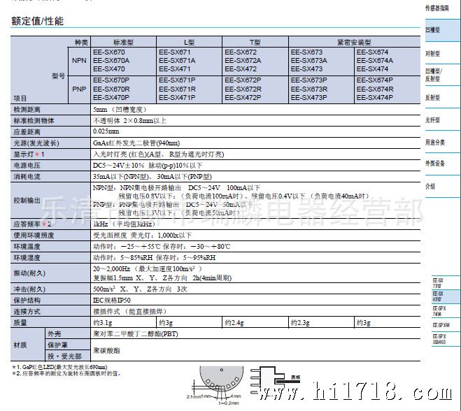 供应欧姆龙光电传感器ee1010r