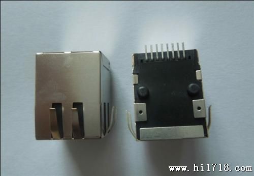 SMT贴片式RJ45带网络变压器滤波器百兆带屏蔽10/100M网口插座