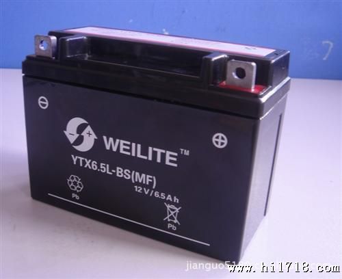 YTX6.5L-BS（YB6L-B）摩托车电池/CG125用干电瓶12N6.5-3B蓄电池