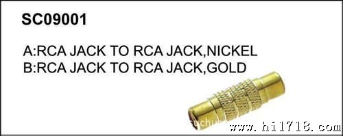 RCA系列同轴连接器接插件：RCA母头全金属RCA母转母