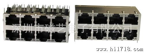 RJ45带网络变压器接口，10/100/100M可根据要求订做.