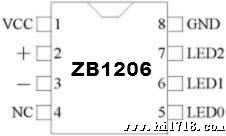 ZB1206按键LED调光IC