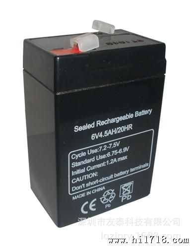 厂家批发 铅酸蓄电池6V4.5AH 电子称 应急灯铅酸蓄电池 支持混批