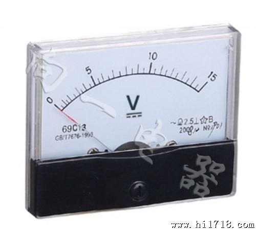供应69C13-V方形表/指针式直流电压测试表 电工测量仪表 85*45