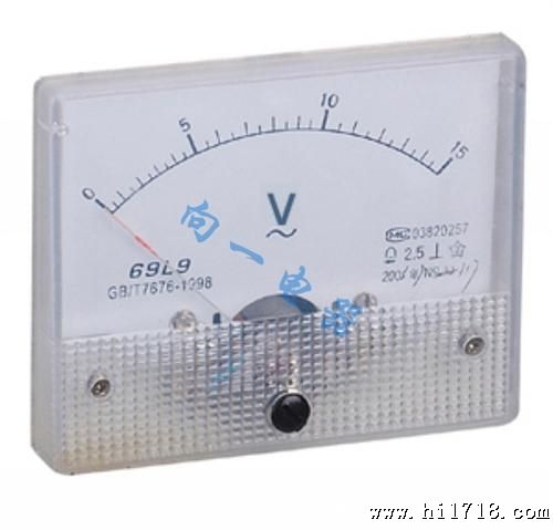 电工电力测量仪表 69L9-V 板表/指针表 交流电压表 80*65