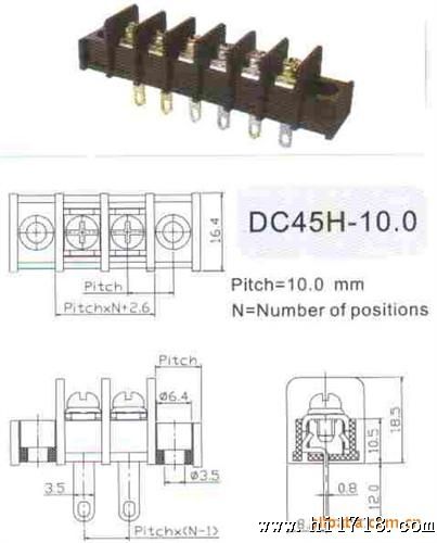 D5H-10.0MM黑色大功率端子排