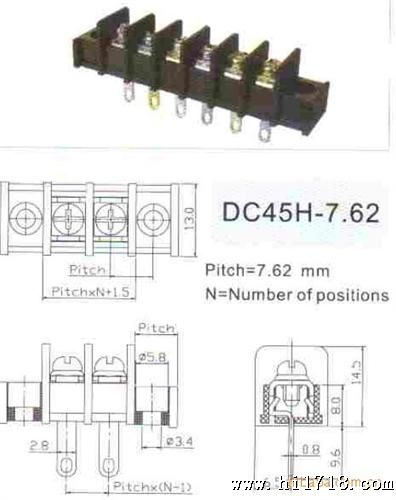 栅栏式端子D5H-7.62