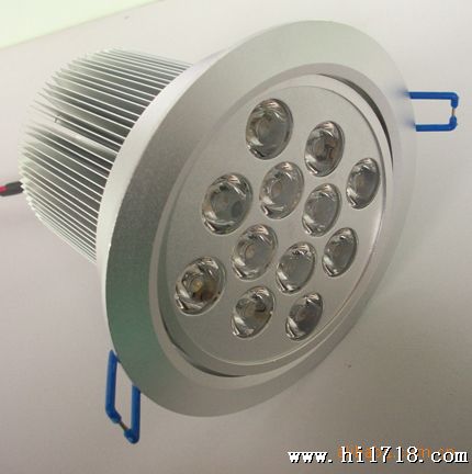 热卖LED大功率12*1W车铝天花灯，嵌入式LED商业照明灯具