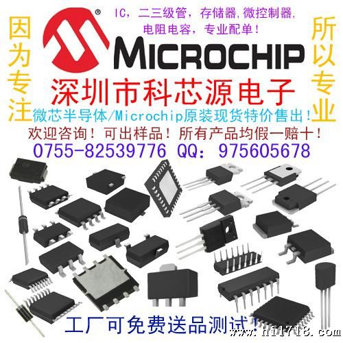 现货Microchip:SST89E54RC,8位,16KB,33MHz微控制器