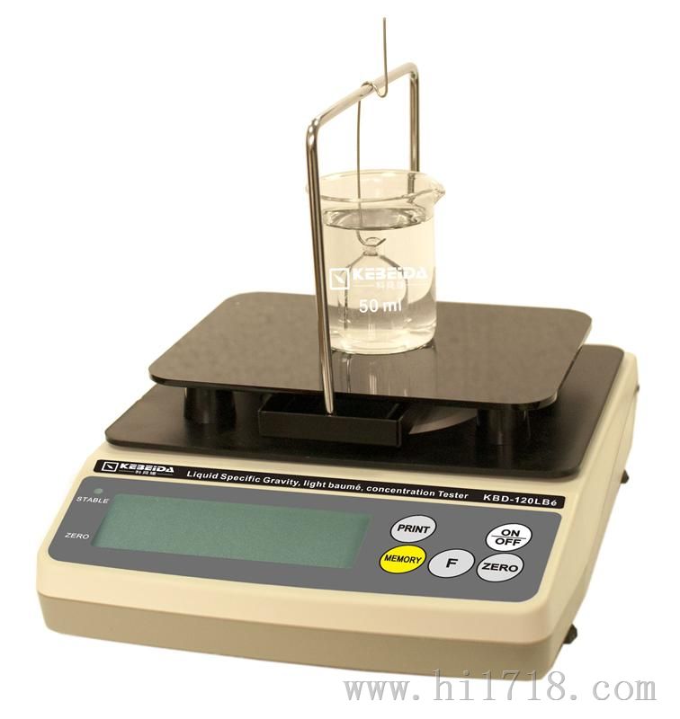 液体比重、轻波美度、浓度测试仪KBD-120LBé