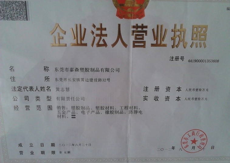 东莞市泰森塑胶制品有限公司