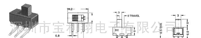 供应滑动开关SS-12F21(尺寸图)(图)