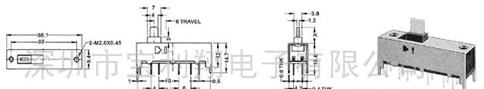 供应滑动开关SS-42L01(尺寸图)(图)