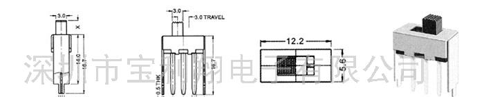 供应滑动开关SS-12F24(尺寸图)(图)