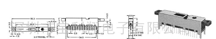 供应滑动开关PS-62D11(尺寸图)(图)