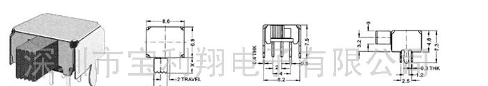 供应滑动开关SK-22D03(尺寸)(图)