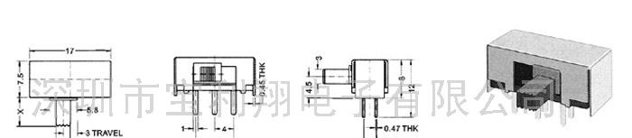 供应滑动开关SK-22F01(尺寸)(图)