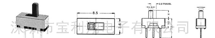 供应滑动开关SS-12D01(尺寸图)(图)