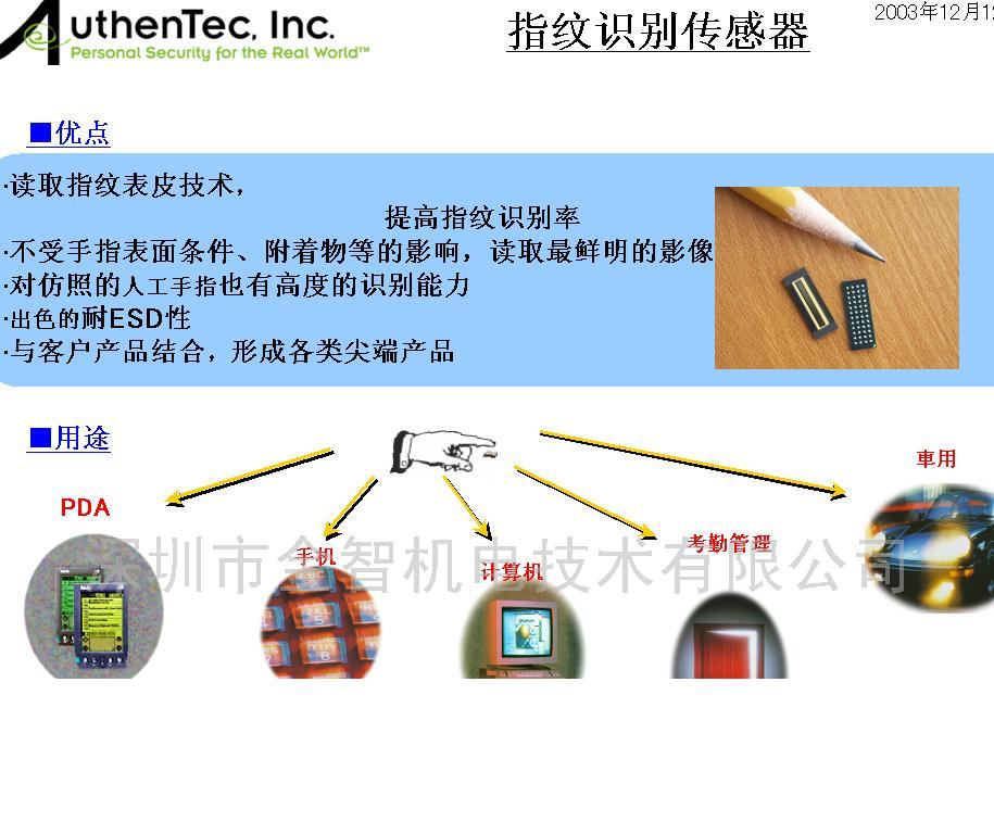 供应指纹识别传感器(图)