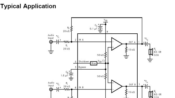 音频功率放大器HWD2180/LM4880