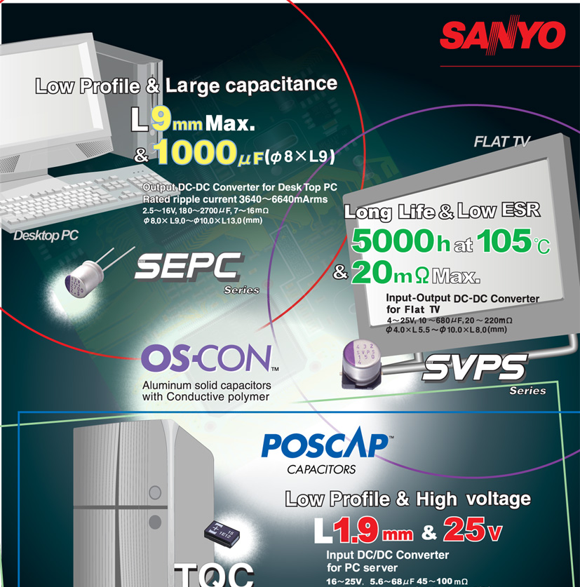 SANYO 固态电容 OS-CON POSCAP
