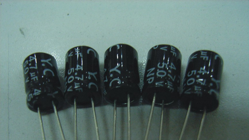 供应立式无极性电解电容1-470UF/25V